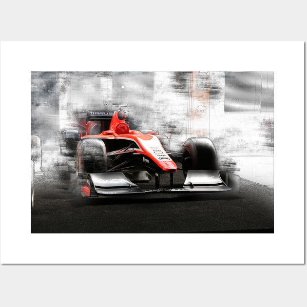 formula one - pencil, original Wall Art by hottehue